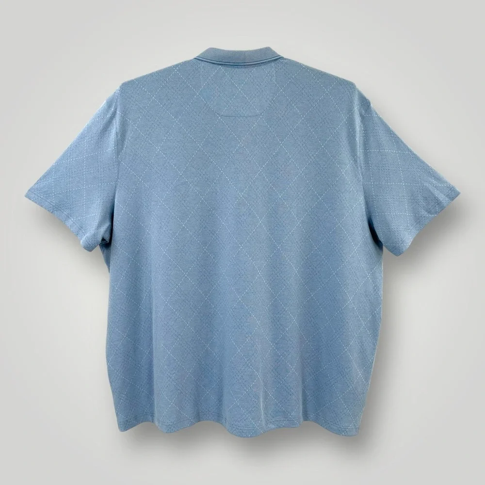 NEW Jos A Bank Polo Shirt Men 3XL Diamond Argyle Comfort Stretch Traditional Fit